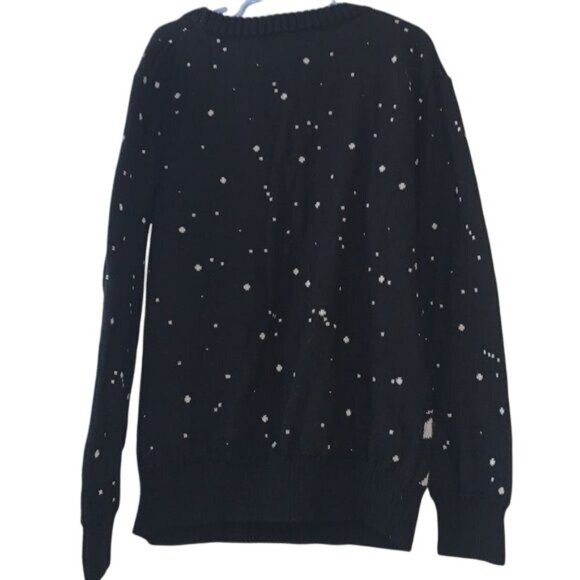 Star Wars Boys Darth Vader Graphic Knit Sweater Black White Size S Cotton Blend - Picture 8 of 8